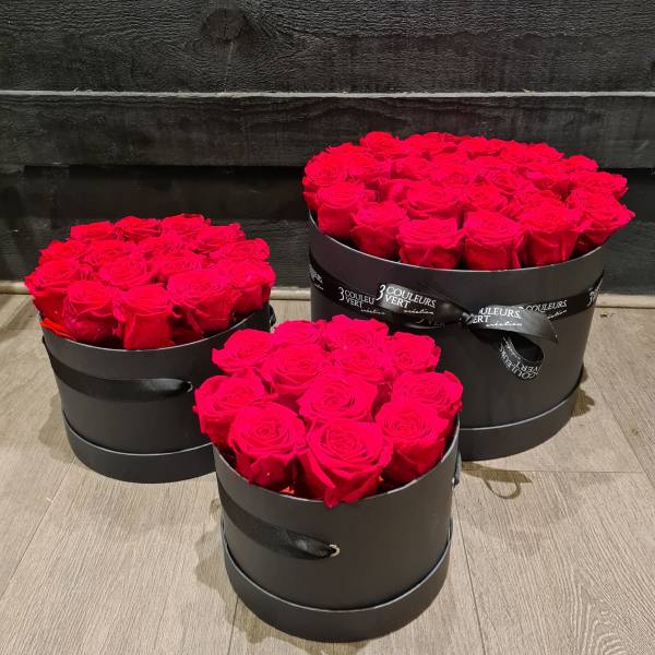 boite de roses eternelle rouge à lyon
