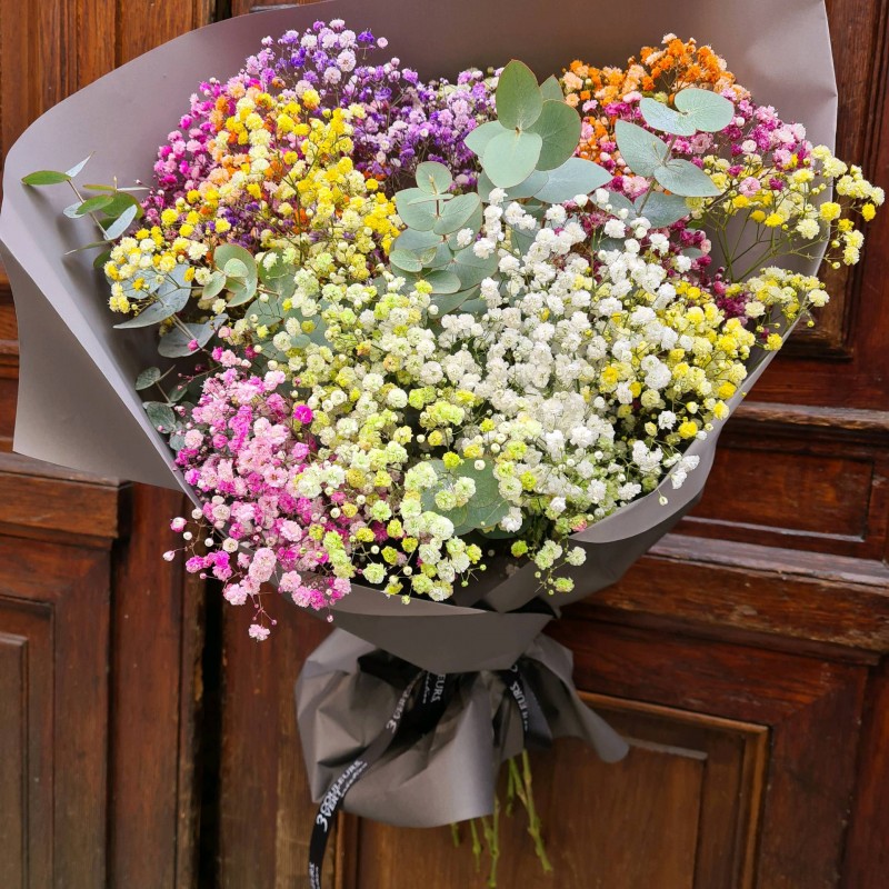 bouquet de gypsophiles multicolore xl